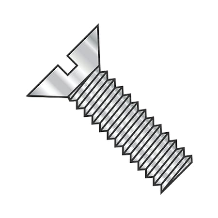 Usa Industrials #0-80 x 5/32 in Slotted Flat Machine Screw, Plain 18-8 Stainless Steel BULK-SCRW-3129